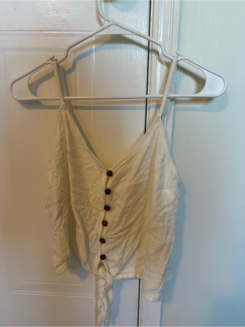 White linen top